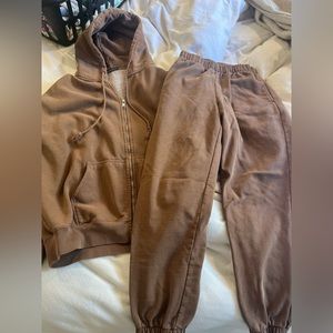 Brandy Melville sweats and oversized hoodie set